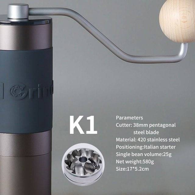StepUP Coffee Manual Coffee Grinder Portable Mill – 38 mm & 48 mm Stainless Steel Burrs